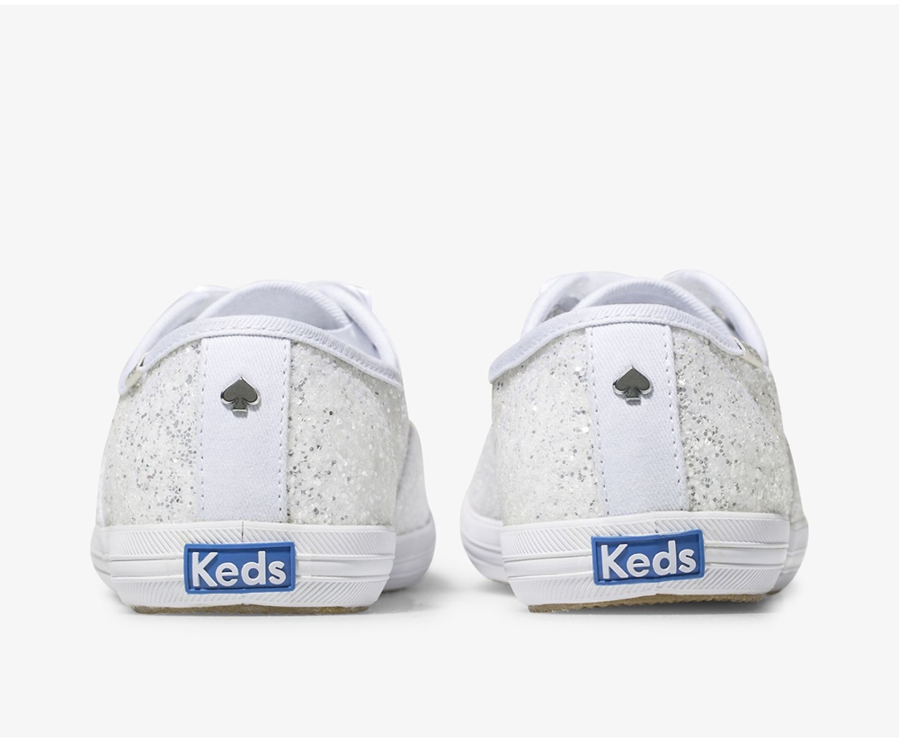 Tenis Keds Mujer Blancos - Kate Spade New York Champion Glitter - 4830-PWGIA